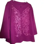 Bob Mackie Jacket Cape Vintage 1980s Blazer Size 3X Pink Mandarin Collar