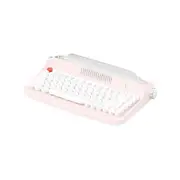 Retro Typewriter Bluetooth Wireless Keyboard Tablet Holder 84 Key - Pink