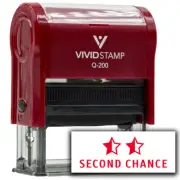 Vivid Stamp Second Chance Self Inking Rubber Stamp