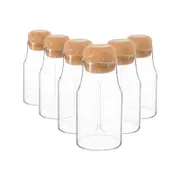 Argon Tableware Glass Storage Bottles with Cork Lids - 180ml - Pack of 6