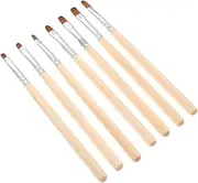 Healeved 7-piece Pen Set Soft Bristles Nail Art Cleaning Brush for Fingernails Nail Accessories Portable