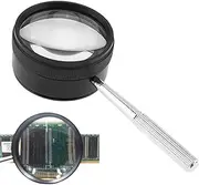 Small Magnifying Glass - Portable loupe, Magnification Tool | 35 Times Handheld Magnifier, 50mm Lens for Precise Inspection, Jewelry Viewing, craftwork, Reading, and Scientific Examination
