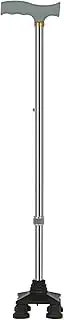 Canes Walking Stick Handle Walking Stick Four-Legged Adjustable Heights Comfortable Lightweight Walking Sticks for Men and Women,Mobility Aids for Walking (Color : Silver)