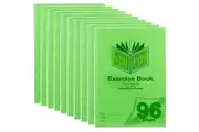 Spirax P119 Exercise Book Ruled 12mm 70gsm 96 Page A4 Green 10 Pack