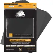 Graphite Transfer Paper, 20 Black Sheets - Wax Free - Erasable - Smudge-Free ...