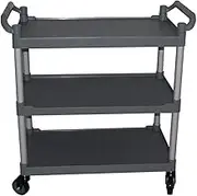 Home Kitchen Storage Trolley Kitchen Storage Trolley Cart with Storage Tray 3-Tier All Purpose Plastic Storage Rack