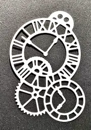 Watch Time Gears Steampunk Roman Numerals Clock Hands Metal Dies Standard Thin
