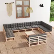 Garden Lounge Set Outdoor Sofa Furniture Wooden Patio Setting 13 Piece vidaXL