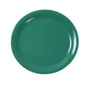 Yanco China MS-106GR Milestone Green Melamine 6.5" dia. Narrow Rim Plate - 4 Doz