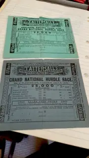 Tattersall’s Grand National Hurdle-Melb-Adel-1899 Lottery Ticket-Original-5/ x2