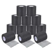 12Pcs Sports Pre-Wrap Foam Pre-wrap 30 Yard Athletic Tape Wraps Black
