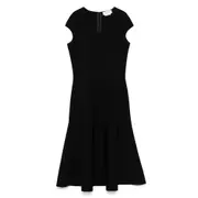 [Alexander Mcqueen] Alexander Mcqueen Flared-hem Midi Dress L BLACK