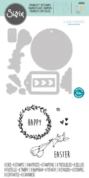Sizzix Framelits Die Set 9PK w/Stamps - Easter Fun by Lisa Jones