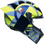 AGV Pista GP RR Soleluna 2022, full face helmet , color: Black/Neon-Yellow/Blue , size: XXL