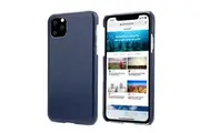 For iPhone 11 Pro Max Case Elegant Genuine Leather Back Protective Cover Blue