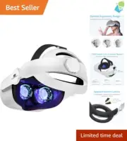 3-in-1 Oculus Quest 2 Head Strap - Rotatable, Detachable & Ergonomic Design
