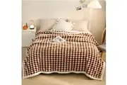 Bedding King Super Soft 3kg 200 x 230 Mink Blanket - Hounds Tooth