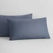 Sheridan Abbotson Linen Pillowcase Pair in Ink/Dark Blue @Sheridan Rewards
