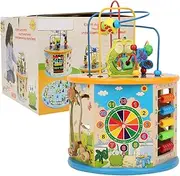 Wooden Bead Maze, Eco‑Friendly Bead Maze, Multifunctional Colorful Durable for Above 3 Years Old Children(Multifunctional Puzzle Big Bead)