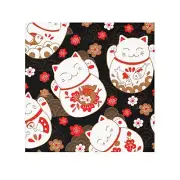 Lucky Cat Face Towel - Soft Absorbent Towel with Adorable Maneki Neko Design