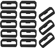 12 Pack - 22mm Watch Band Strap Loops for Garmin, MH MOIHSING Replacement Secure Rings Compatible with Garmin Forerunner 945/935/630/235/735XT/Fenix 5 Band,Silicone Fastener Ring Holder Loops, Black