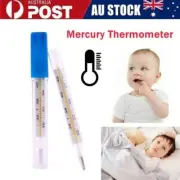 Mercury Free Traditional Glass Thermometer Kids Adult Medical Armpit Thermometer