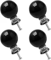 Ceramic Knob,Cabinet,Furniture Pull Handles,Door Pull,Drawer Pull Handle,4pcs Ceramic Knobs Vintage Knob Drawer Pull Handle Furniture Cabinet Desk Cupboard Wardrobe Dresser Decorative Black