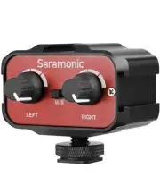 DSLR Audio Adapter,Saramonic SR- AX100 Microphone Audio Mixer Universal Dual Cha