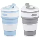 2Pcs Silicone Collapsible Travel Cup - 12Oz Collapsible Cups for Traveling Campi