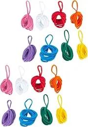 ERINGOGO Elastic Potholder Loom Loops Refill Kit 96pcs Weaving Craft Loops in Colors Boys and Girls Weaving Kit for Home Decor Jewelry Making