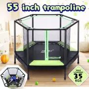 Genki Trampoline Rebounder Kid Rebounding Safety Net Indoor Outdoor Jumping Mat Handle