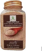 Farm Royale Khas Khas/Poppy Seeds - 200gm||Premium Export Quality|| No Added Color || Empowering Women|| Eco-Friendly Excellence