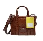 Marc Jacobs New The Small Tote Croc Embossed Spice Brown Leather With Strap