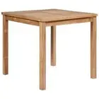 vidaXL Garden Table 80x80x77 cm Solid Teak Wood 2BB
