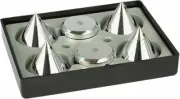 Audio Selection Cone Disc Set Gross Adjustable Silver 4 Piece Absorber Spikes