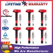 6X Ignition Coil + 6X Spark Plugs Set For 2003 04-2008 Honda Pilot V6 3.5L UF242 (for: Honda)