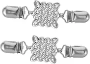 [DEARMAMY] 2pcs Retro Style Metal Women Cardigan Clip Decorative Shawl Cinch Clip for Women's Clothing