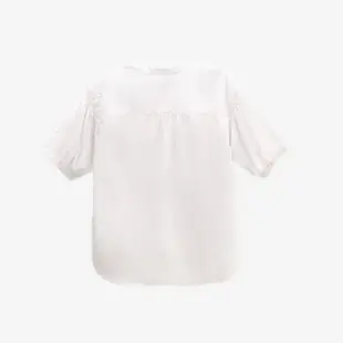 【Arnold Palmer 雨傘】女裝-亨利領公主袖襯衫(白色)