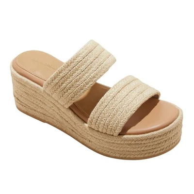 Universal Thread Womens Kayli Jute Two Band Wedge Heels 93320357 Tan Brown 7.5M