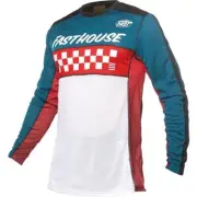 Fasthouse Grindhouse Waypoint Jersey, Black/Aqua/White/Red