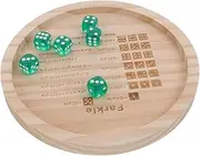 ibasenice Farkle Dice Game Tray Wooden Dice Tower for Family Gatherings Board Game Accessory