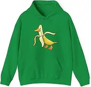 [Sumairah] Funny Banana Duck. Anthropomorphic Vegetarian Pet Vegan Fruit Bird Animal Hoodie Men Women