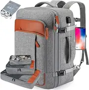 Travel Backpack for Men Women Laptop Bag with USB Port Waterproof Backpacks Airplane Approved Travel Bags Large Suitcase Daypacks