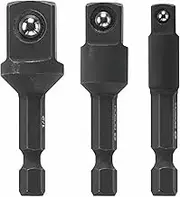 BOSCH ITDSAV203-3 pc. Driven 1/4 In. Hex Impact Socket Adapter Set