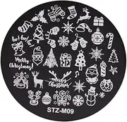 LALAFINA Create Christmas Nail Art 5pcs Metal Nail Templates Stamping Plates for DIY Manicure