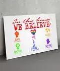 LGBT Home Sign Canvas Wall Art, Pride, Peace, Human Rights, Black Live Matter