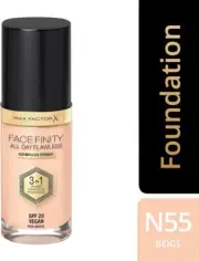 Max Factor FACEFINITY All Day Flawless Foundation - N55 BEIGE 30mL NEW NO BOX