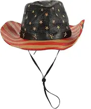 [LIFKOME] American Flag Hat Straw Trucker Hats for Men Hat Women Wallaroo Sun Hats for Men Co Stag USA Hat for Women Hat for Men Cap Ladies Hat Headband Brimmed Hats for Men Classic Men Hats
