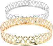 2pcs Tiara Crown King Before Frame with Headboard Prince Symbol Jewelry Medallion Paperclip Chain Choker Layering Jewelry The Crown Movie Prince Symbol Necklace for Men Metal