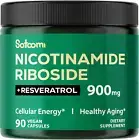 NAD+ Supplement with Liposomal Nicotinamide Riboside 900 Mg NR, Resveratrol